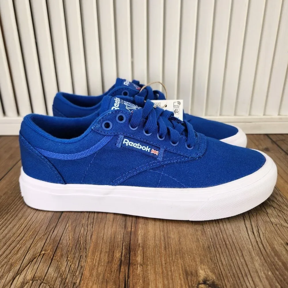 Reebok Club C Coast Kids Sz 4 Blue White Streetwear Tennis Sneakers Shoes Q46142